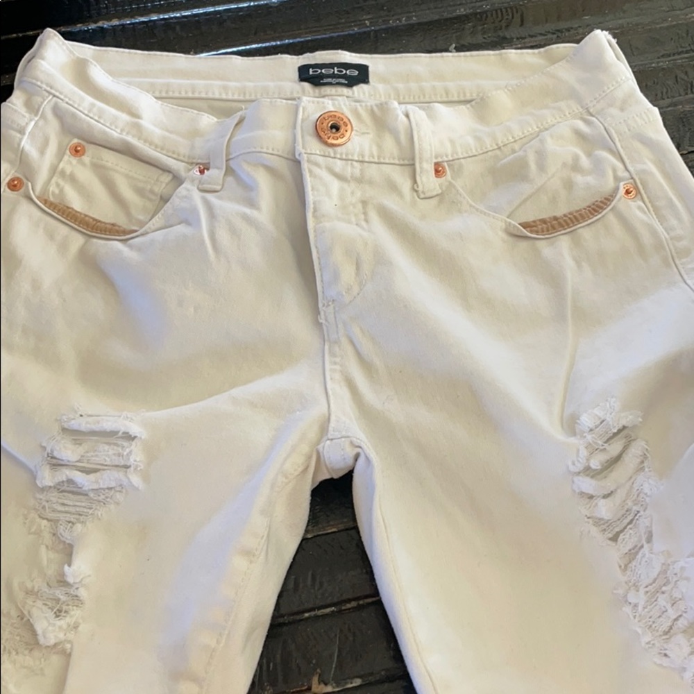 White Bebe jeans